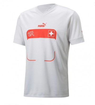 Szwajcaria Koszulka Wyjazdowych MŚ 2022 Krótki Rękaw